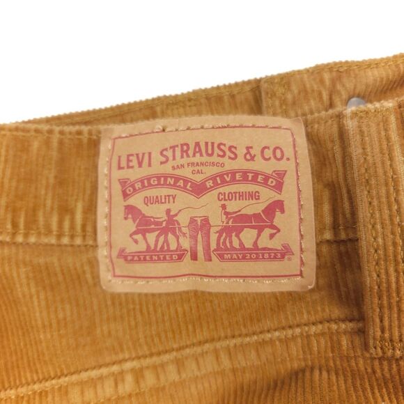 NEW Levis 94 Baggy Dad Jeans High Rise Vintage Tan Corduroy Womens Plus 32 x 31 - Picture 6 of 9